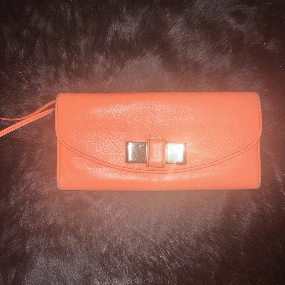 Tangerine Chloè Wallet/Card Holder